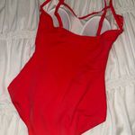 Garber lace cutout One Piece Swimsuit Red Size L Photo 1
