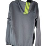 Adidas Hoodie Size Small Gray Yellow Pull Over Sweater Athletic Photo 1