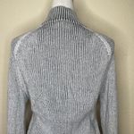INC Women's Grey 100% Cotton Quilted Ribbed Mock Neck Zip Sweater Jacket Sz L Gray Size L Photo 3