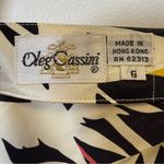 Oleg Cassini Vintage  100% Silk One Shoulder Abstract Column Dress Women’s Size 6 Photo 1