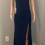 BHLDN  NEW Chiffon ROSSI CREPE Maxi Dress Bridesmaid SIZE 6 DARK BLUE FORMAL NWT Photo 0
