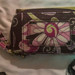 Vera Bradley Pink and Green Floral Wristlet Photo 0