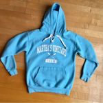 Martha’s Vineyard Crew Collegiate Sweatshirt Hoodie, Aqua Blue, White, Size S Blue Photo 13