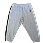 PINK - Victoria's Secret VS PINK Collegiate Grey, Striped Logo Sweatpant Joggers Plus Size XXL Photo 1