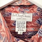 Le Chine Classic Galinda Wang Taiwan 70s Retro Vintage Tie Neck Secretary Blouse Red Size 10 Photo 5