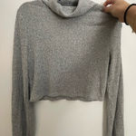 Garage  Light Gray Ribbed Turtleneck Sweater Photo 0