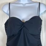 Spanx Love Your Assets  Black Front Twist Tankini Top Swimsuit Large EUC #0450-LA Photo 2