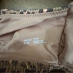 Aerie  Women's Size M Brown Animal Print One Shoulder Bikini Top Swim Padded Photo 3