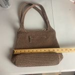 The Sak  Crochet Knit Hobo Bag Brown Neutral Small Purse Boho Classic Photo 2