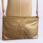 Jones New York Vintage Gold Leather Purse Shoulder Bag Crossbody Photo 3