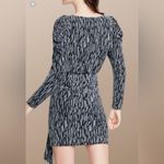 Aidan Mattox 🍒SIZE 0 XS 🍒BLACK & SILVER METALLIC WRAP PARTY DRESS THE REAL REAL Photo 2