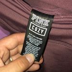 PINK - Victoria's Secret Victoria’s Secret pink cozy fuzzy leggings pink in color velvet sides size small Photo 4