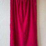 Rachel Zoe Fuchsia Hot Pink Velvet Pull On Midi Slip Skirt with Side Slit Photo 3