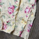 ZARA New Light Yellow Floral Satin Side Cut Out Short Sleeve Mini Dress Womens S Photo 2