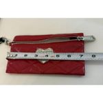 Brighton  Holiday Wristlet Pouch Set Red Quilted Heart Black Joy Script Bag Photo 7