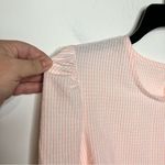 Liz Claiborne seersucker puffed‎ sleeves blouse long sleeve size small Photo 2