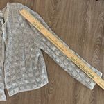 Adrianna Papell Evening Beaded Silk Jacket Silver Sequin Size M Photo 7