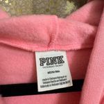 PINK - Victoria's Secret  Hot Pink Black Logo Cropped Hoodie Medium Photo 3