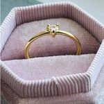 Anthropologie 18K crystal heart love ring Photo 3
