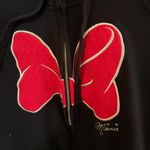 Disney Women’s Store Minnie Mouse black full zip ears bow hoodie XL Photo 2