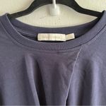 Bishop and Young Sweatshirt Navy Blue Cozy Front-Knot Crewneck Long-Sleeve XL EUC Photo 4