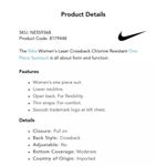 Nike  Women's Laser Crossback Chlorine Resistant One Piece Swimsuit - Medium Photo 1