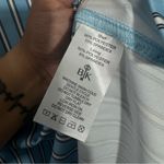 NWT Belyn Key Piped Shade Raglan Golf Top In Moonstruck Stripe‎ White/Blue Small Blue Photo 6