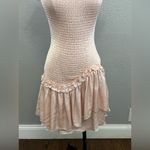 Donna Mizani Off The Shoulder Lolita Blush Pink Mini Dress Size Small EUC Photo 3