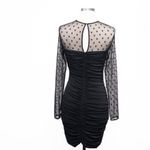 Halston. Hilary Dress in Jersey Mesh. Black Size 2 Photo 2