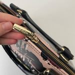 Anne Klein women’s floral pink burgundy black gold hardware shoulder purse zip Photo 6