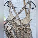 Saks 5th Avenue Saks Fifth Avenue Leopard Print Linen Tiered mini Dress size Large NWOT Photo 4