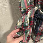 Aerie womens plaid ruffle flannel romper pajama size small Photo 1