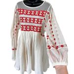 Free People  Need Me Embroidered Mini Dress in Ivory Comb Photo 3