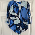 Alfani  Women’s Pull On Polyester Spandex Blouse Blue Size S Photo 3