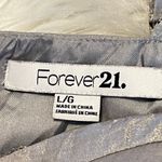 Forever 21  Metallic Silver Dress Size Large Party New Years Hoco Retro Photo 11