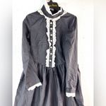 Wednesday M Halloween Costume Vintage Black Dress with Lace Detail Size M Photo 4