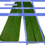 VINTAGE CIRCA 1970'S ALEX COLMAN GREEN FLARE LEG ELASTIC WAIST PANTS (M) Size M Photo 9