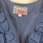 Yoana Baraschi  Navy Bow Detailing Waist Tie Sleeveless Blouse - Size 4 Photo 1