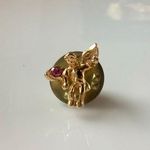 Vintage 80s Guardian Angel Pin Gold Photo 4