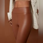 Aerie OFFLINE By  Real Luxe Faux Leather Legging in Horizon Brown‎ Size Medium Photo 4