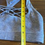 Lorna Jane  Strappy Sports Bra Blue Heather Small Crop Photo 4