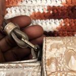 Brahmin  Melbourne Collection Ivory Dream Margo Crossbody Bag Purse Leather Croc Embossed Crocodile Push Lock  Photo 4