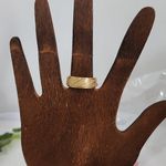 Gold Shimmer Band Ring Unisex Photo 5