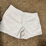 Gap  Shorts Womens sz 6 White Denim Micro Mini Cargo frayed hem 100% cotton Photo 2