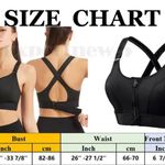 Sports Bras Women's Short Tank Top Zipper Front XL Adjustable Straps black gym Photo 10
