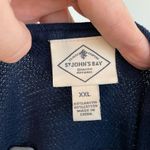 st. john's bay St John’s Bay Navy and Yellow Striped Sweater Size XXL‎ Photo 2