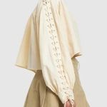 RE/DONE $395 NWT  PIRATE LACE-UP IVORY TOP SZ SMALL Photo 0