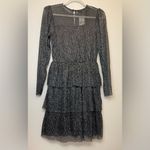 Gibsonlook NWT Shine Party Ruffle Long Sleeves Midi Dress Size XXS‎ Photo 1