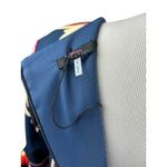 Trina Turk Trina Turk Navy Floral Work Wear Cocktail Belle Sleeve V Neck Dress 8 Photo 6