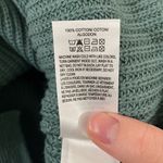 Lucky Brand  Back Lace Pullover Ribbed Knit Cotton Sweater in Sage Hue size S Photo 9